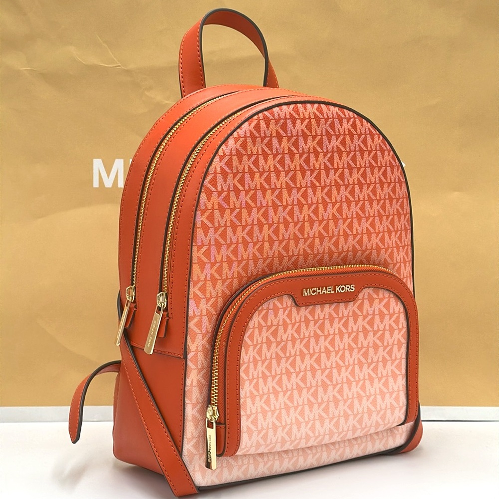 Michael Kors Orange Gradient Backpack With Monogr… - image 2